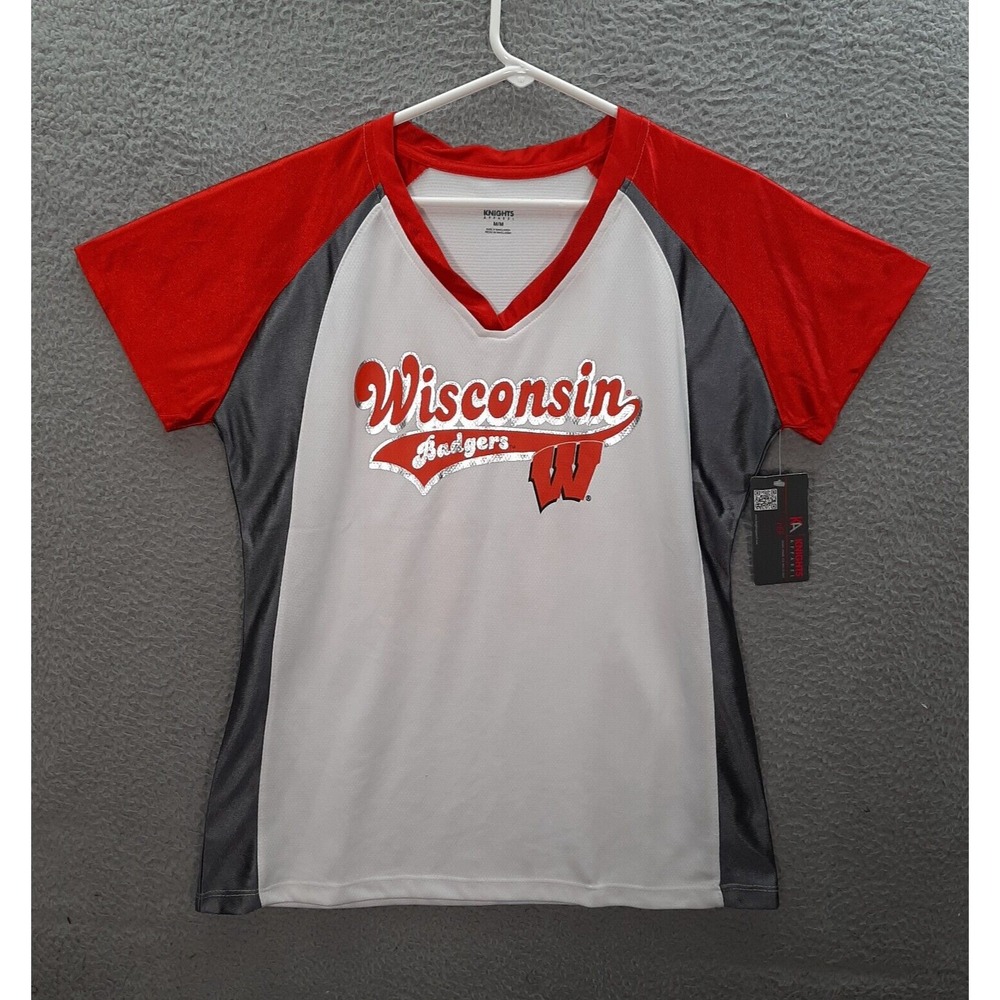 Wisconsin Badgers Shirt Womens Medium Multicolor NCAA College University Sports